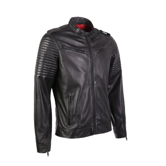 WILCON MEN'S RACING LEATHER JACKET - Picture 2 of 4